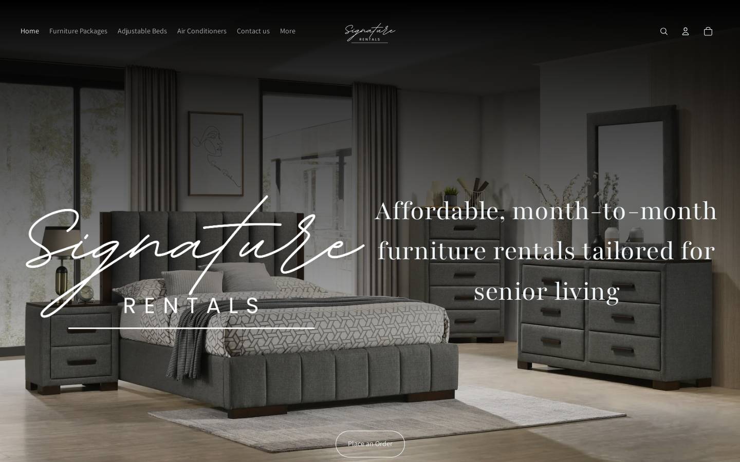 signaturerentals.ca homepage screenshot