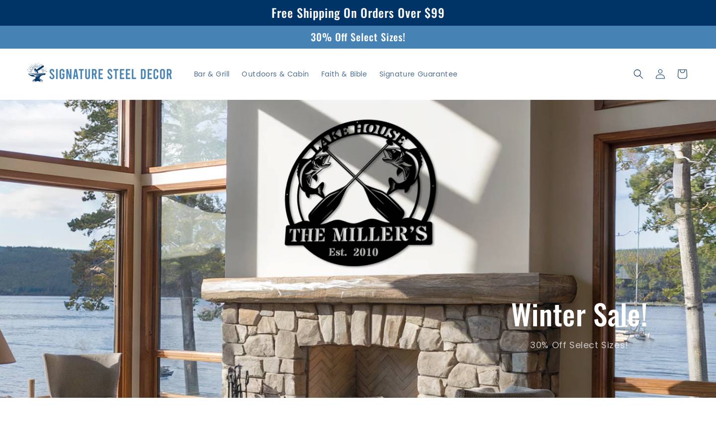 signaturesteeldecor.com homepage screenshot