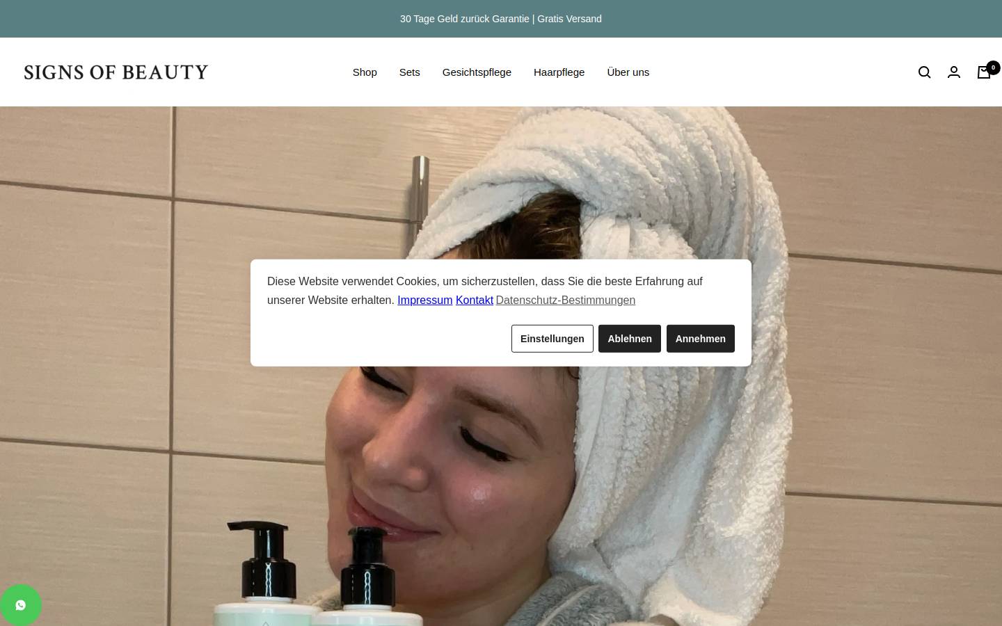 signsofbeautyshop.com homepage screenshot