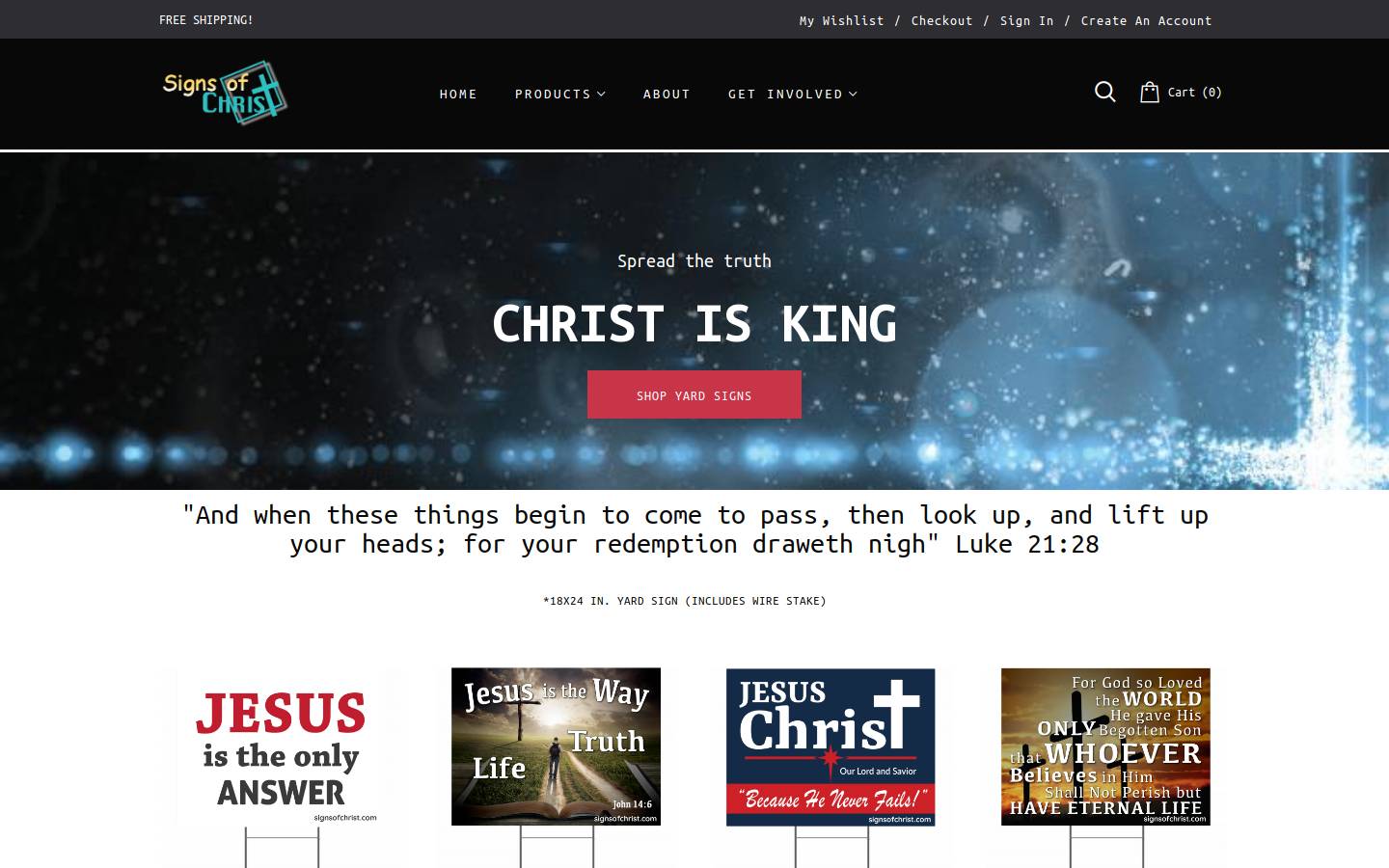 signsofchrist.com homepage screenshot