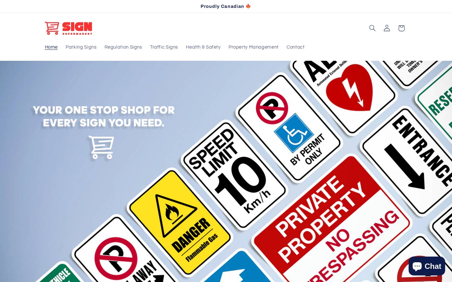 signsupermarket.com homepage screenshot