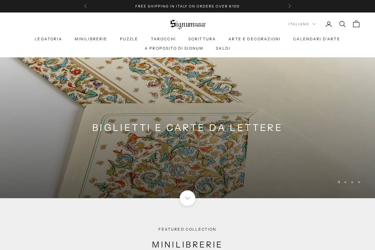 Signumfirenze homepage screenshot