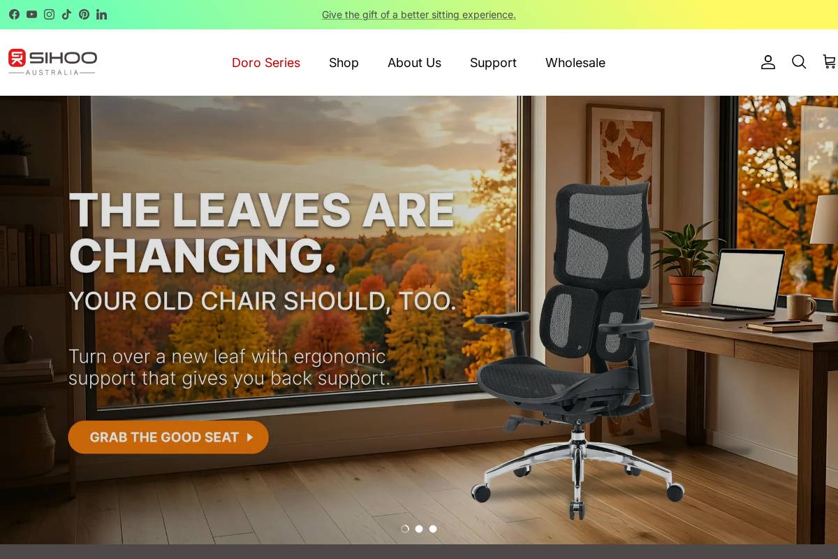 Sihoo homepage screenshot