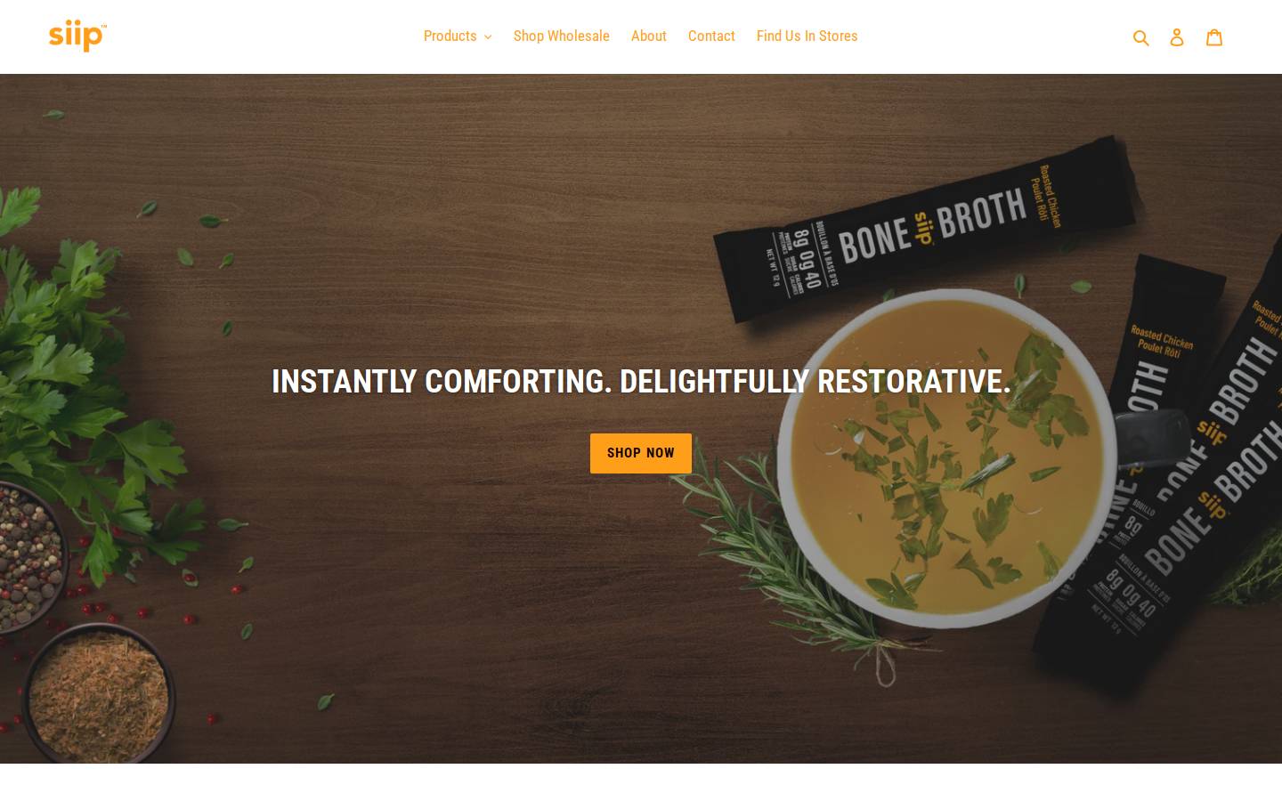siipbroth.com homepage screenshot