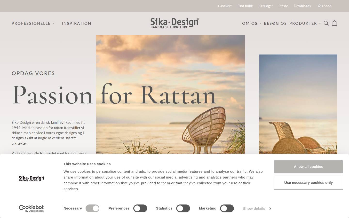 Sika Design homepage screenshot
