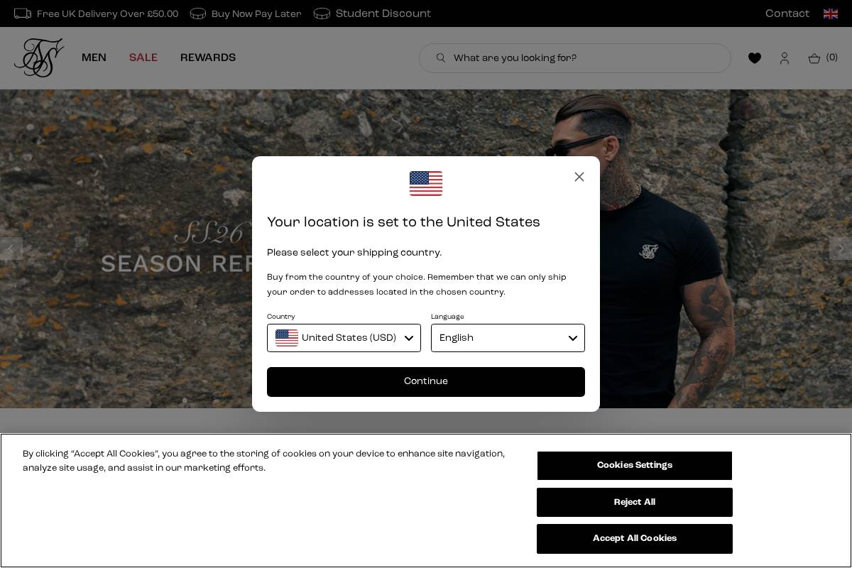 SikSilk homepage screenshot