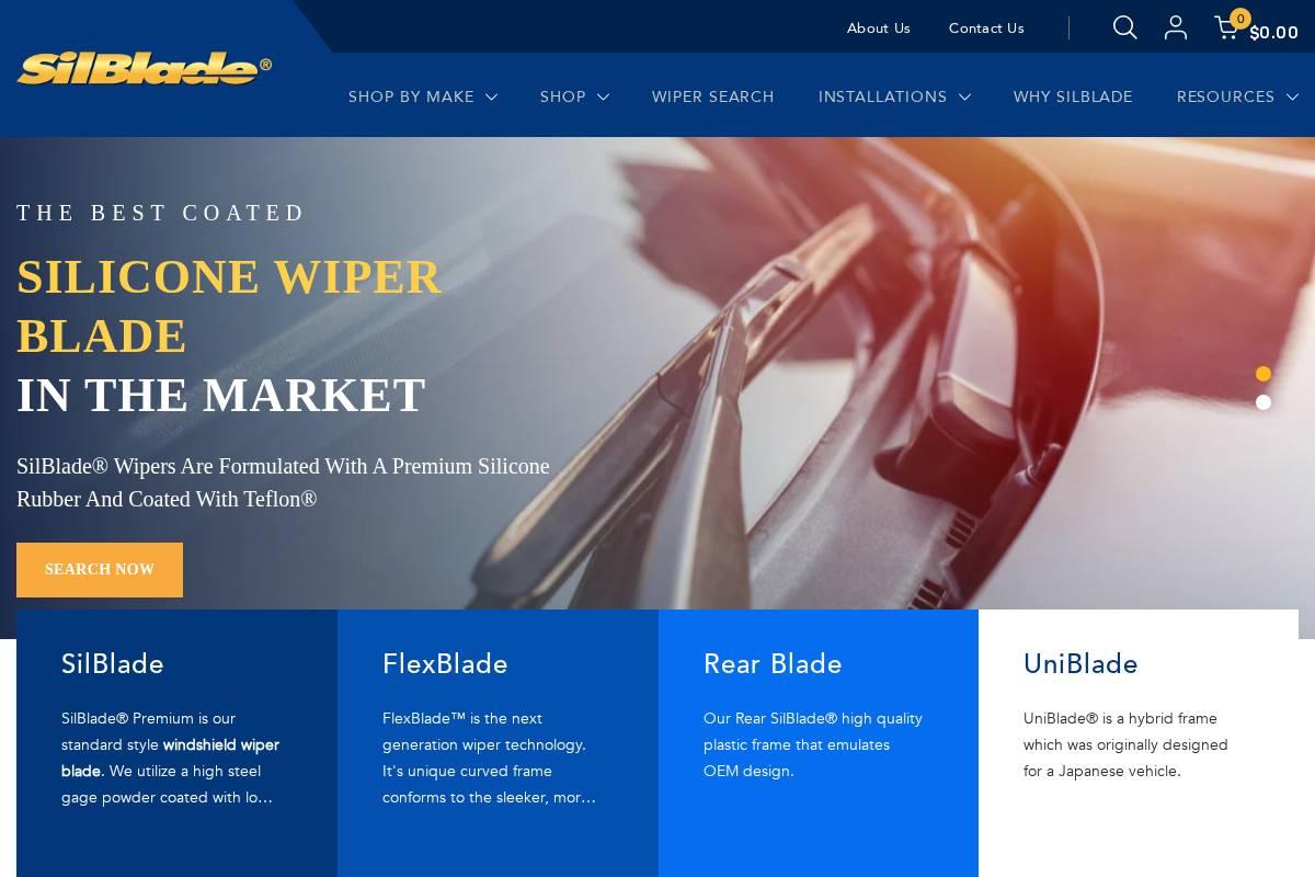 silblade.com homepage screenshot
