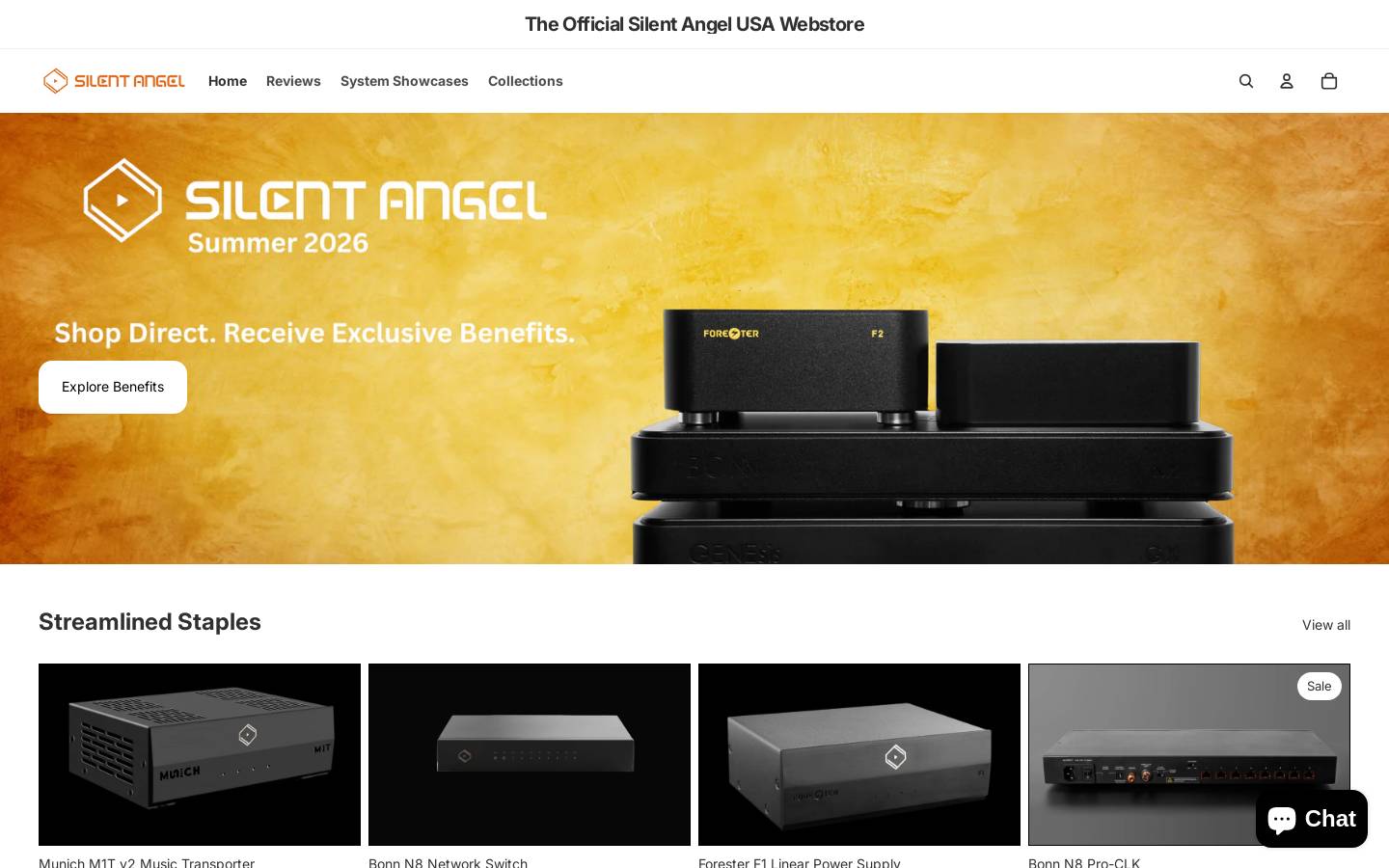 silent-angel-audio.com homepage screenshot