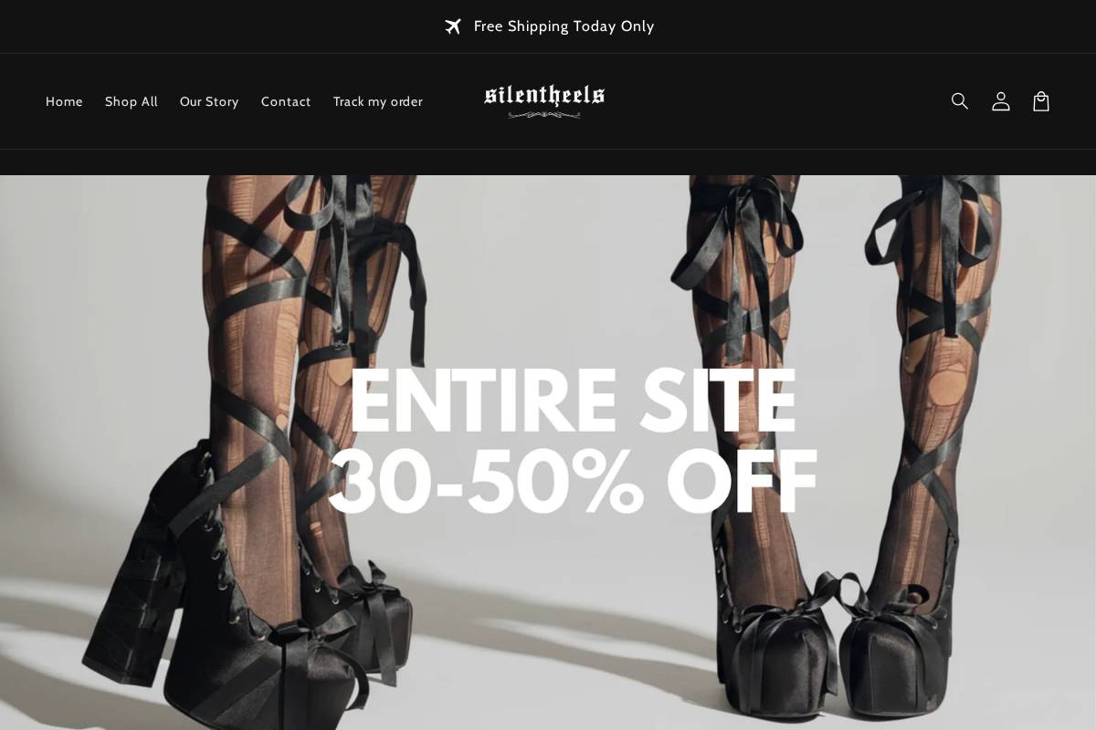 Silentheels homepage screenshot