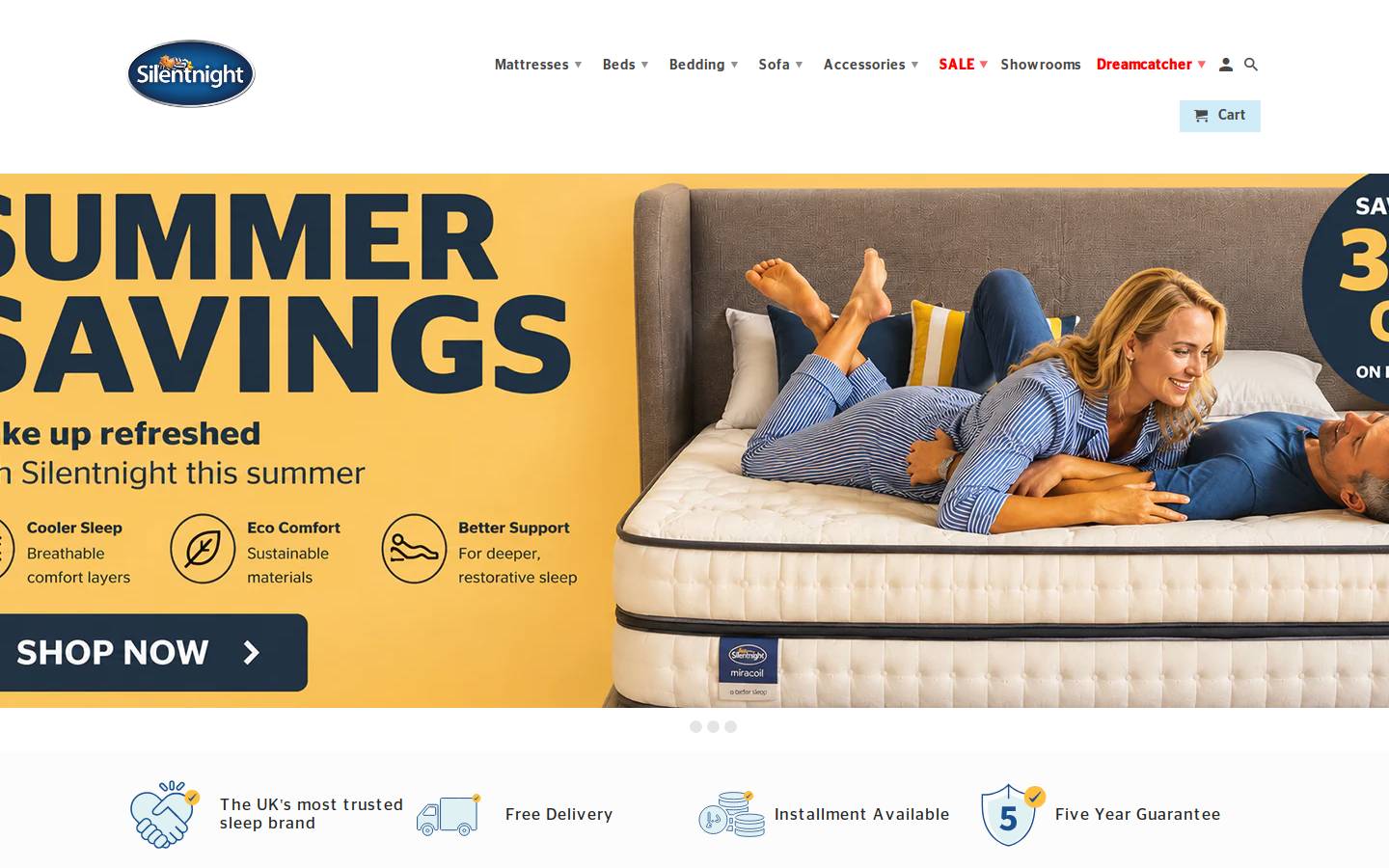 silentnightuae.com homepage screenshot