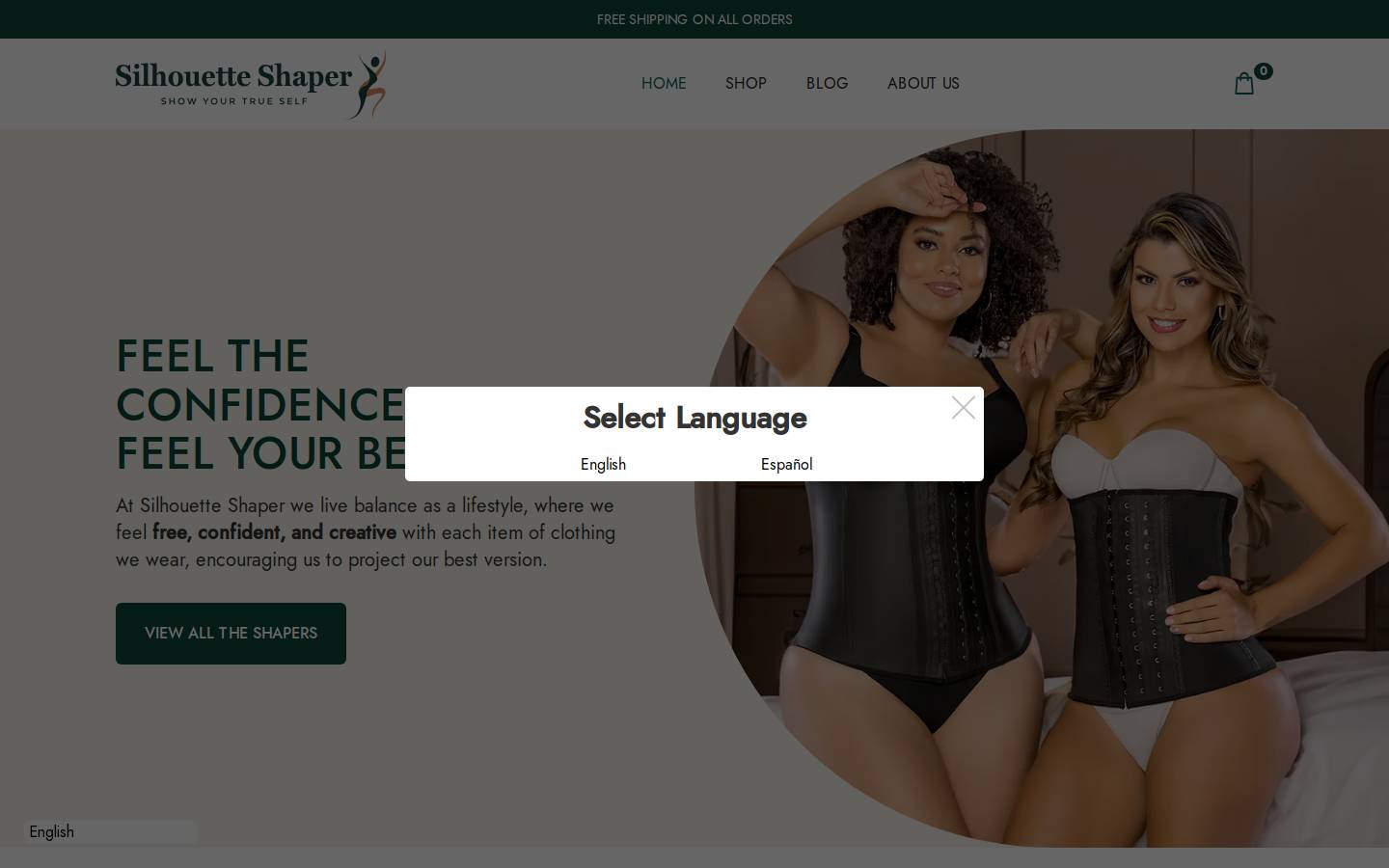 silhouette-shaper.com homepage screenshot