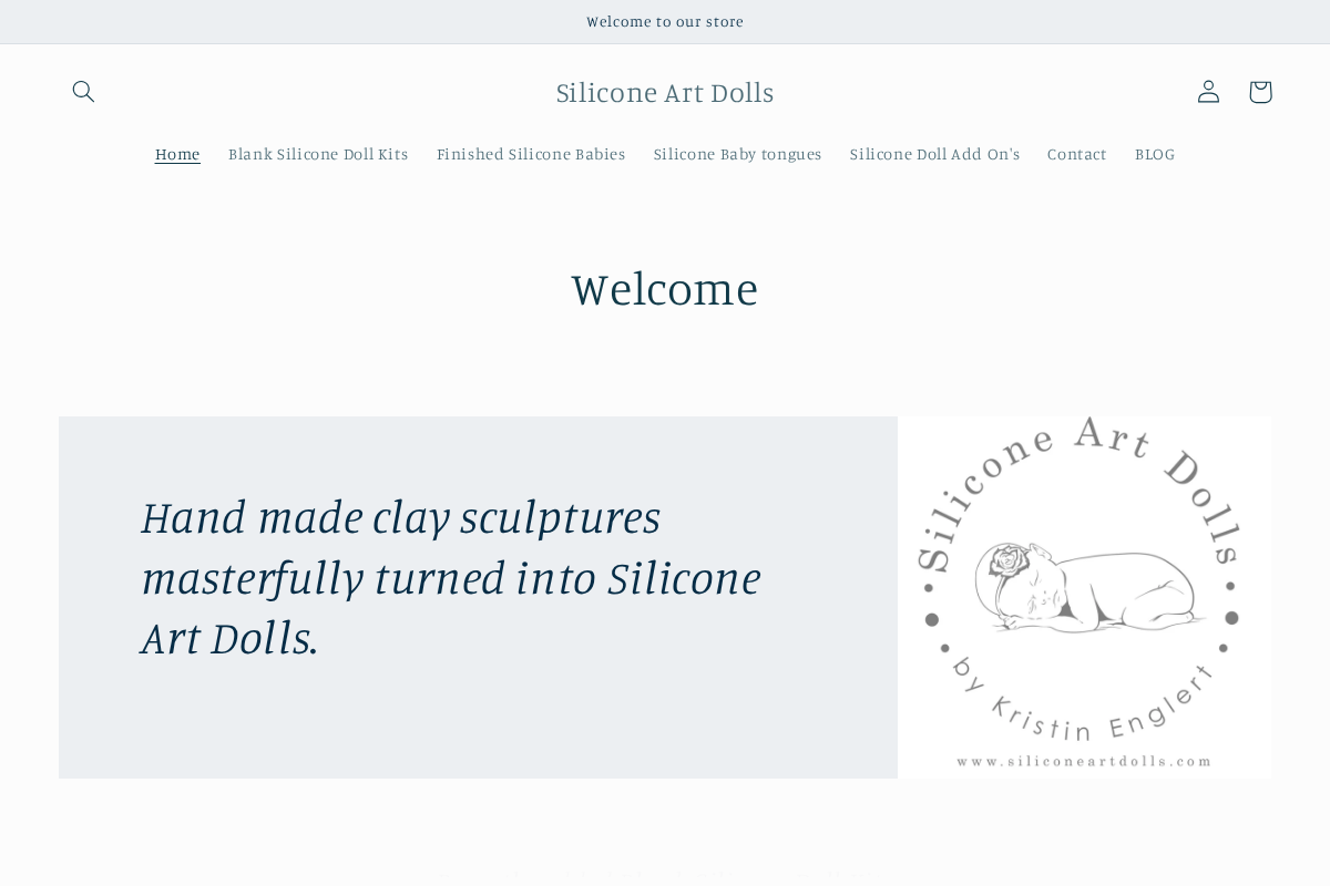 Silicone Art Dolls homepage screenshot