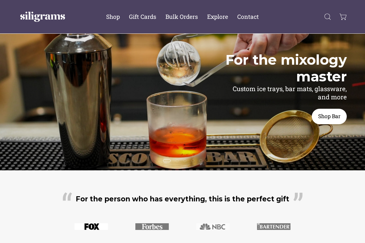 Siligrams homepage screenshot