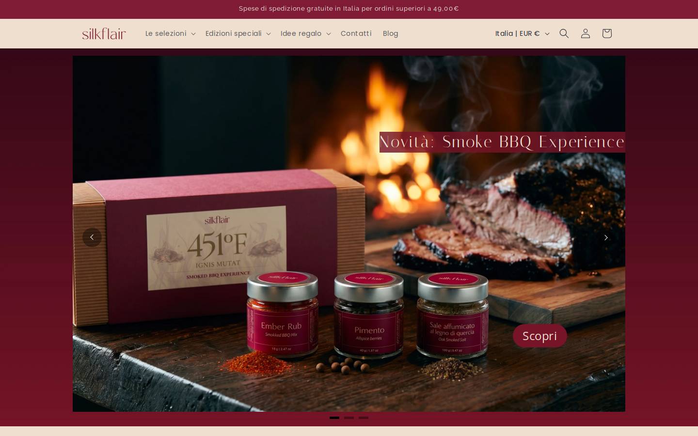 silk-flair.com homepage screenshot
