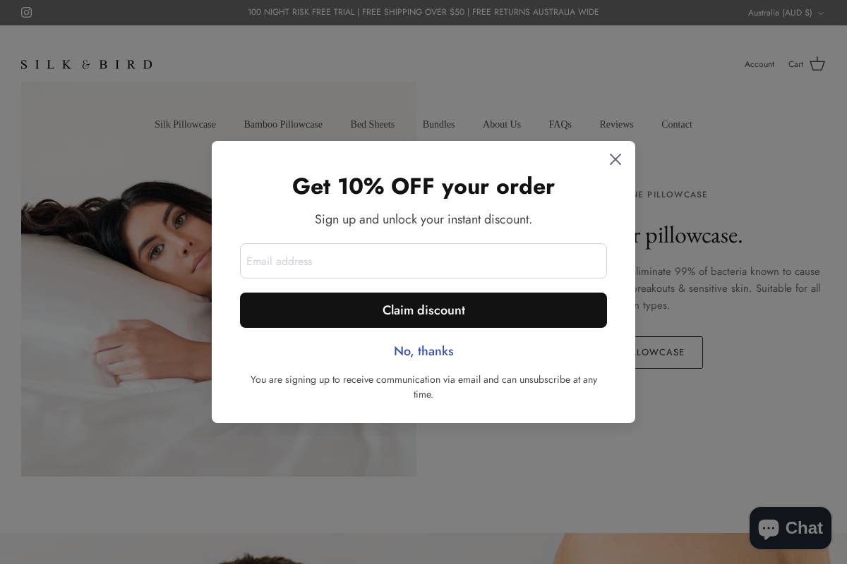 silkandbird.com homepage screenshot