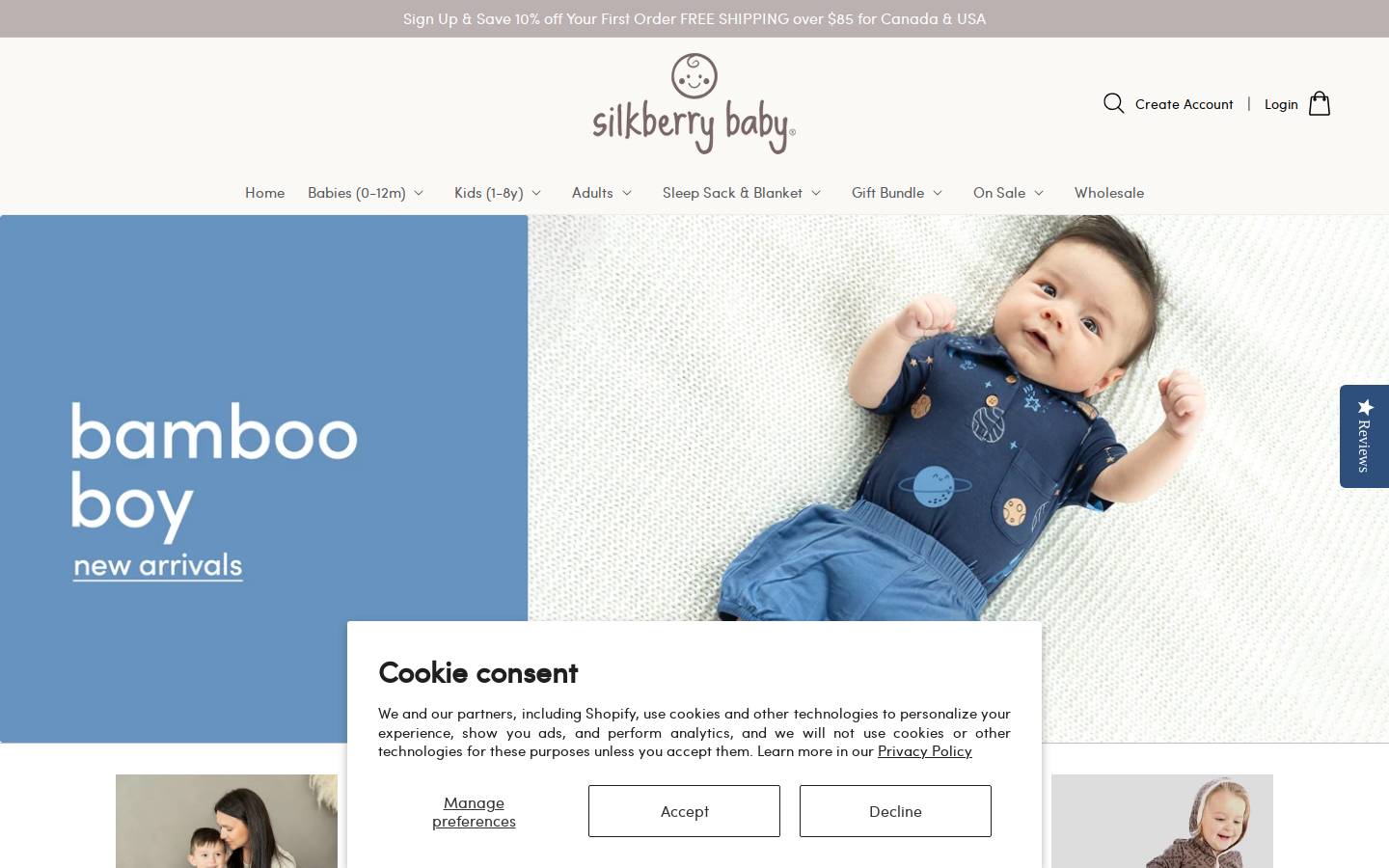 silkberrybaby.com homepage screenshot