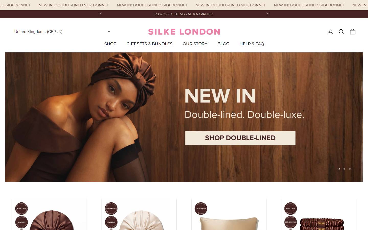 SILKE London homepage screenshot
