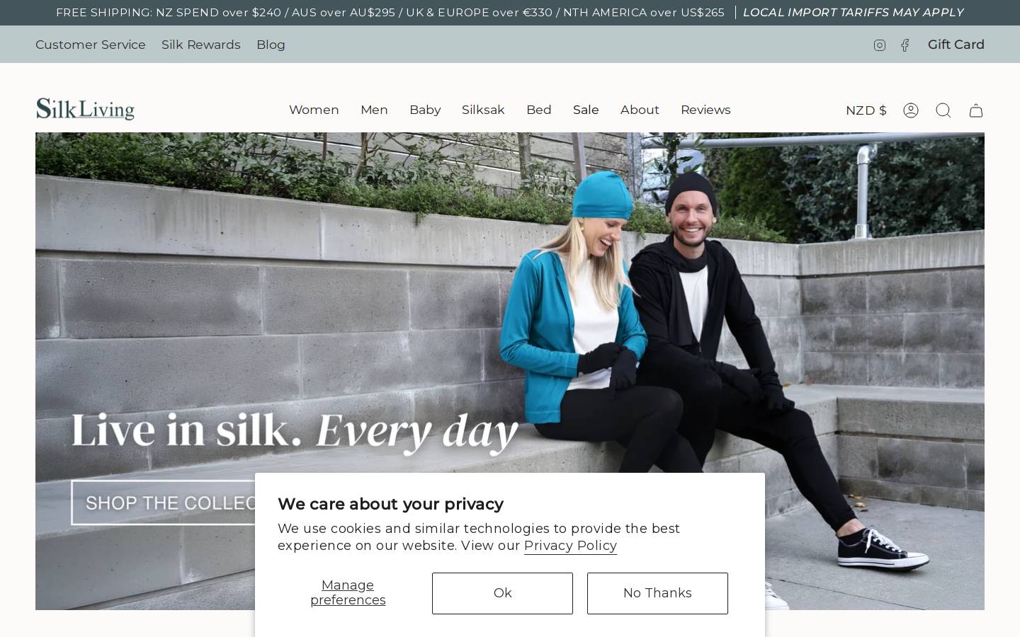 silkliving.com homepage screenshot