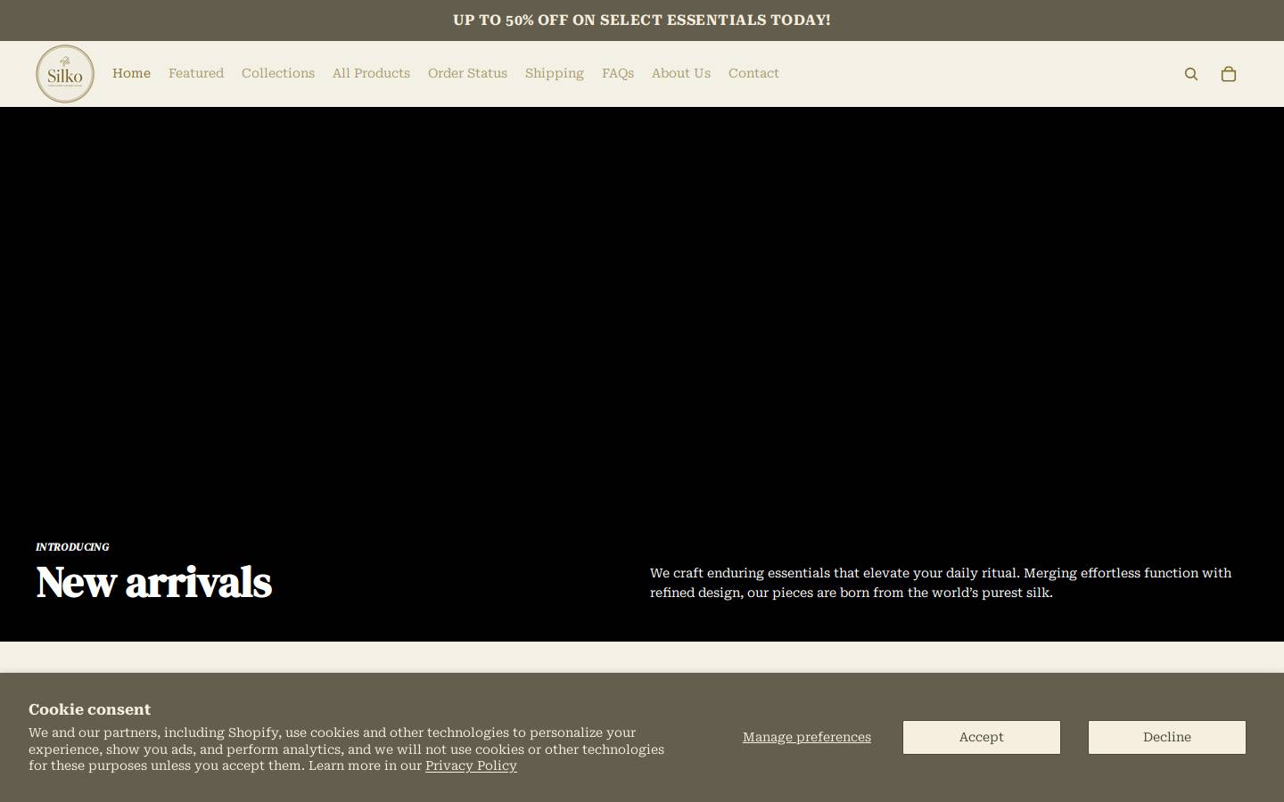 Silko homepage screenshot