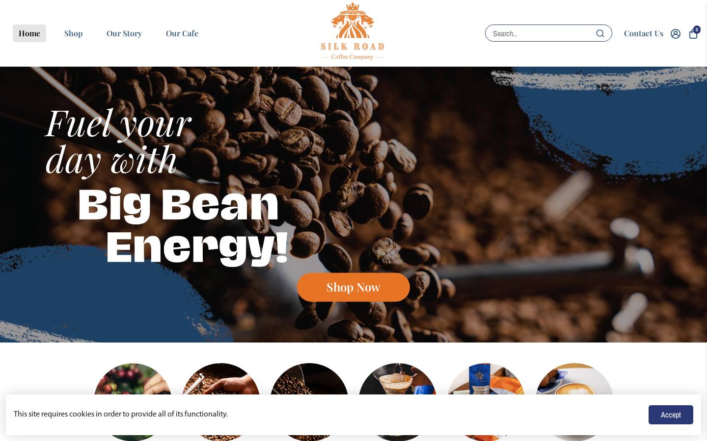 silkroad.coffee homepage screenshot