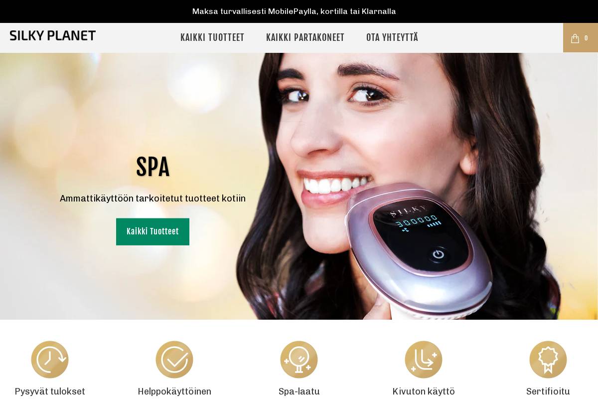 Silkyplanet homepage screenshot