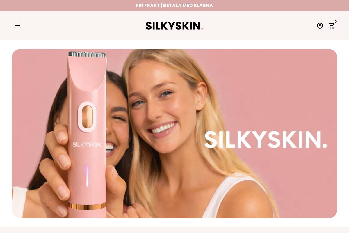 Silkyskin homepage screenshot