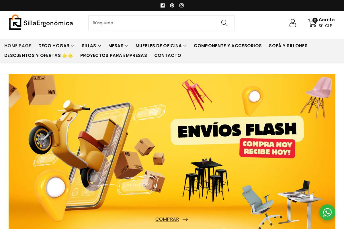 sillaergonomica.cl homepage screenshot