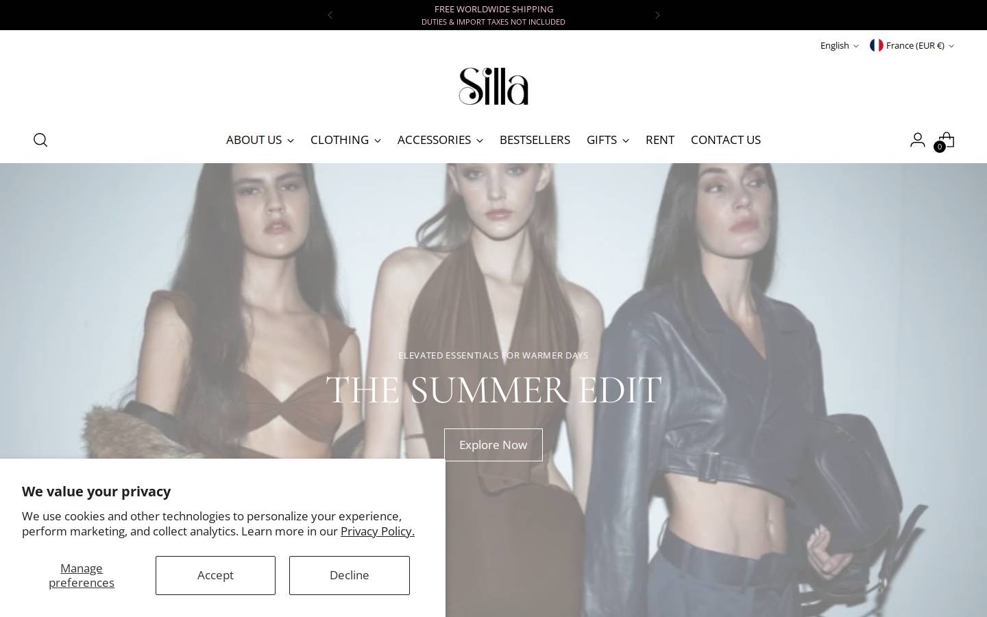 sillaparis.com homepage screenshot