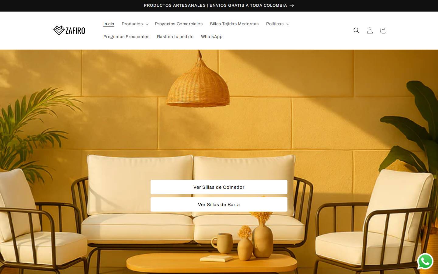 sillasartesanales.com homepage screenshot