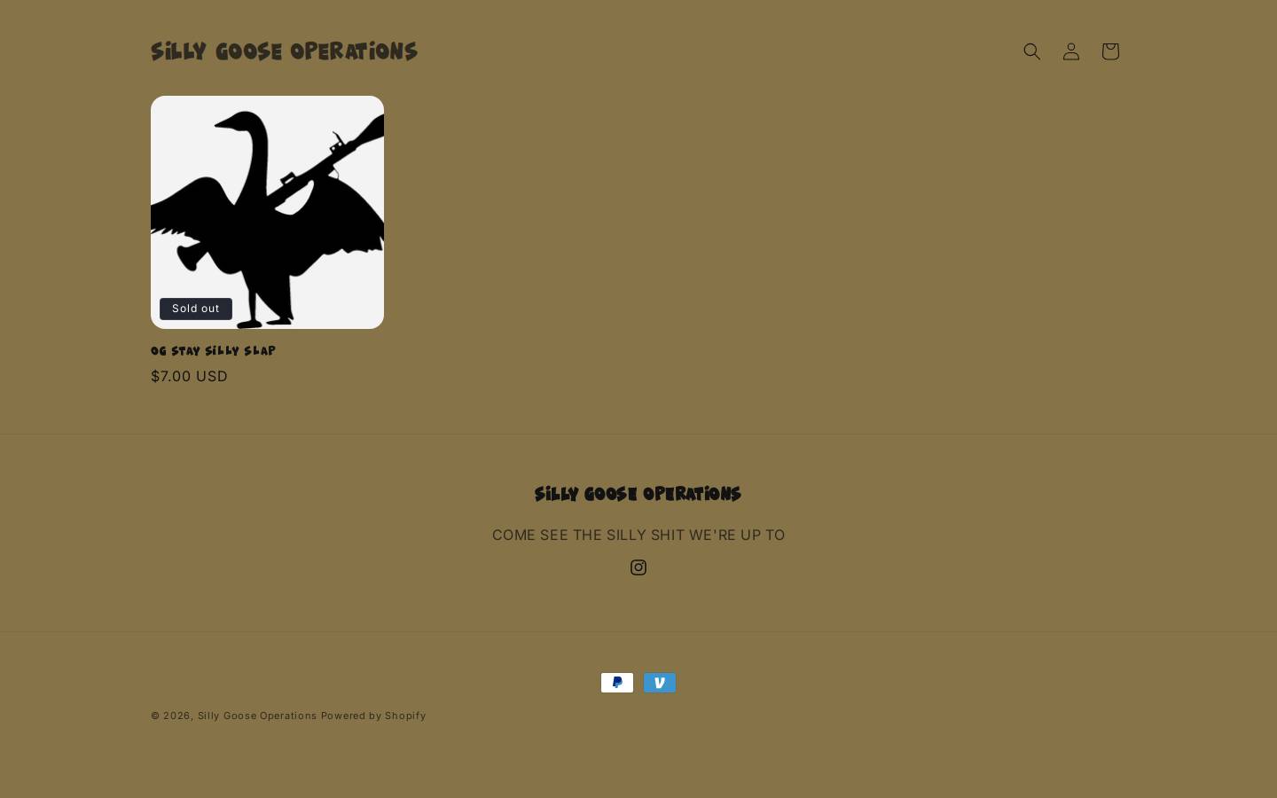 sillygooseoperations.com homepage screenshot