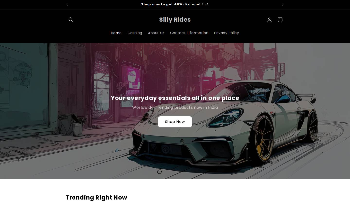 sillyrides.com homepage screenshot