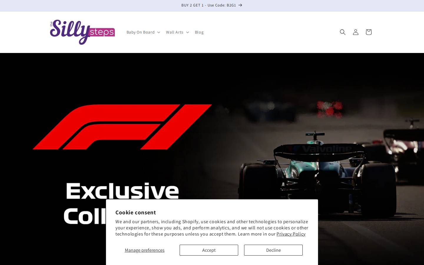 Sillysteps homepage screenshot
