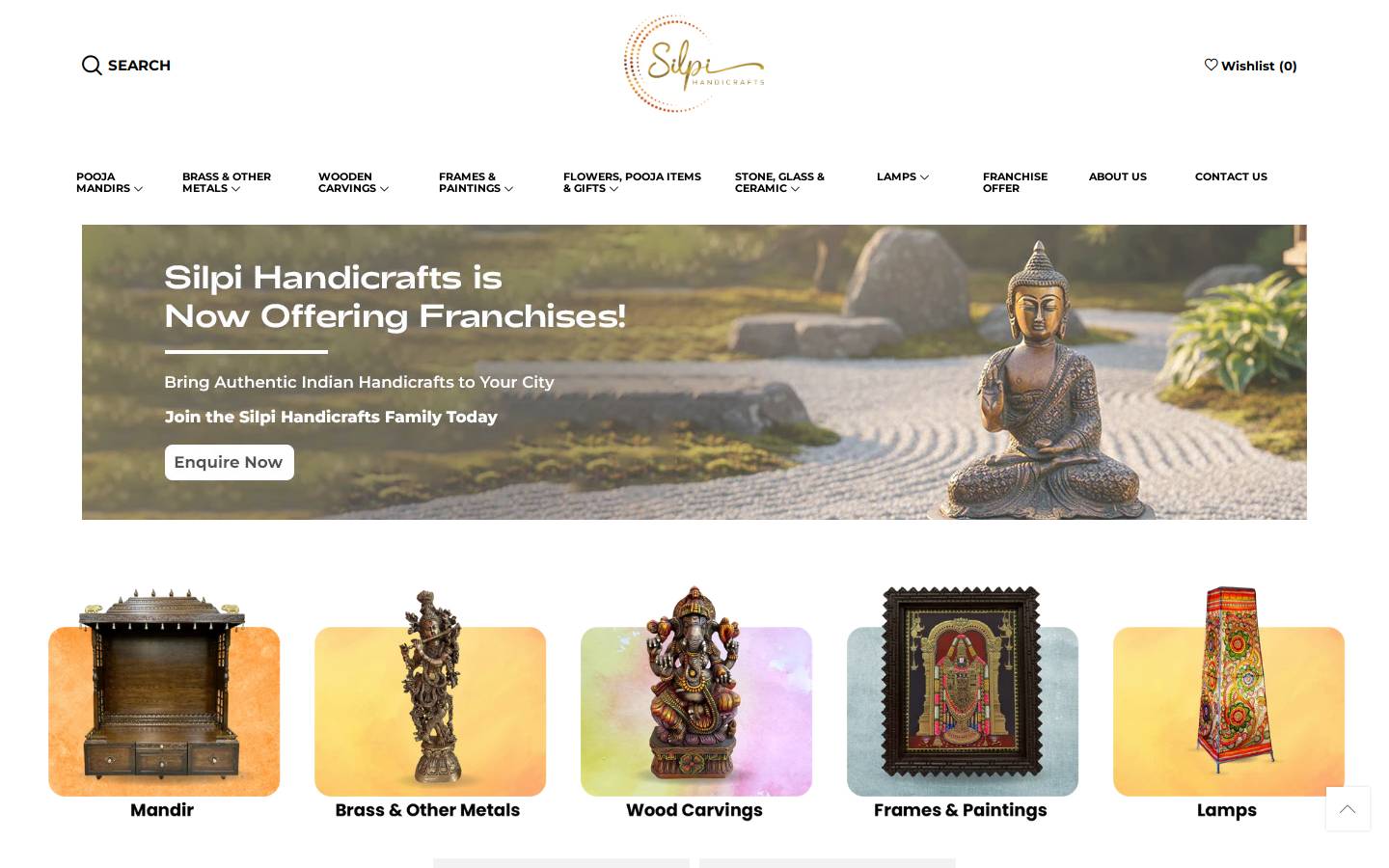 silpihandicrafts.com homepage screenshot