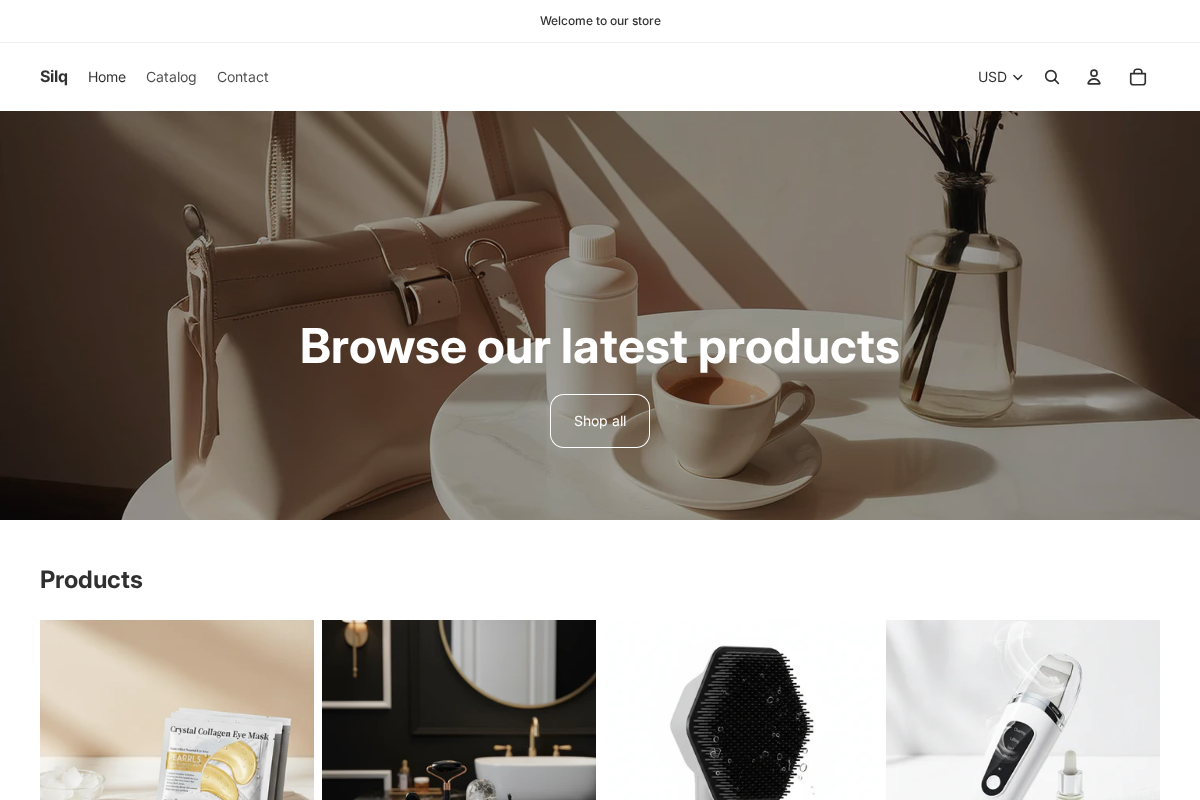 Silq homepage screenshot