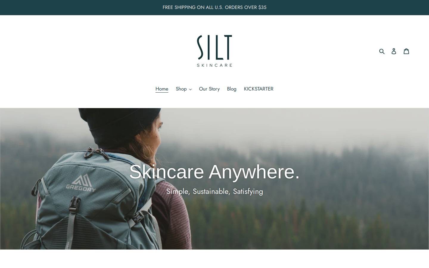 siltskincare.com homepage screenshot