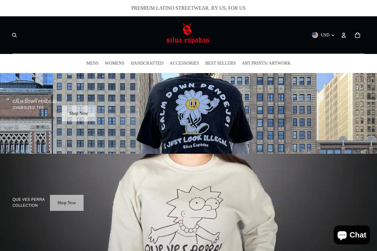 Silvaespadas homepage screenshot