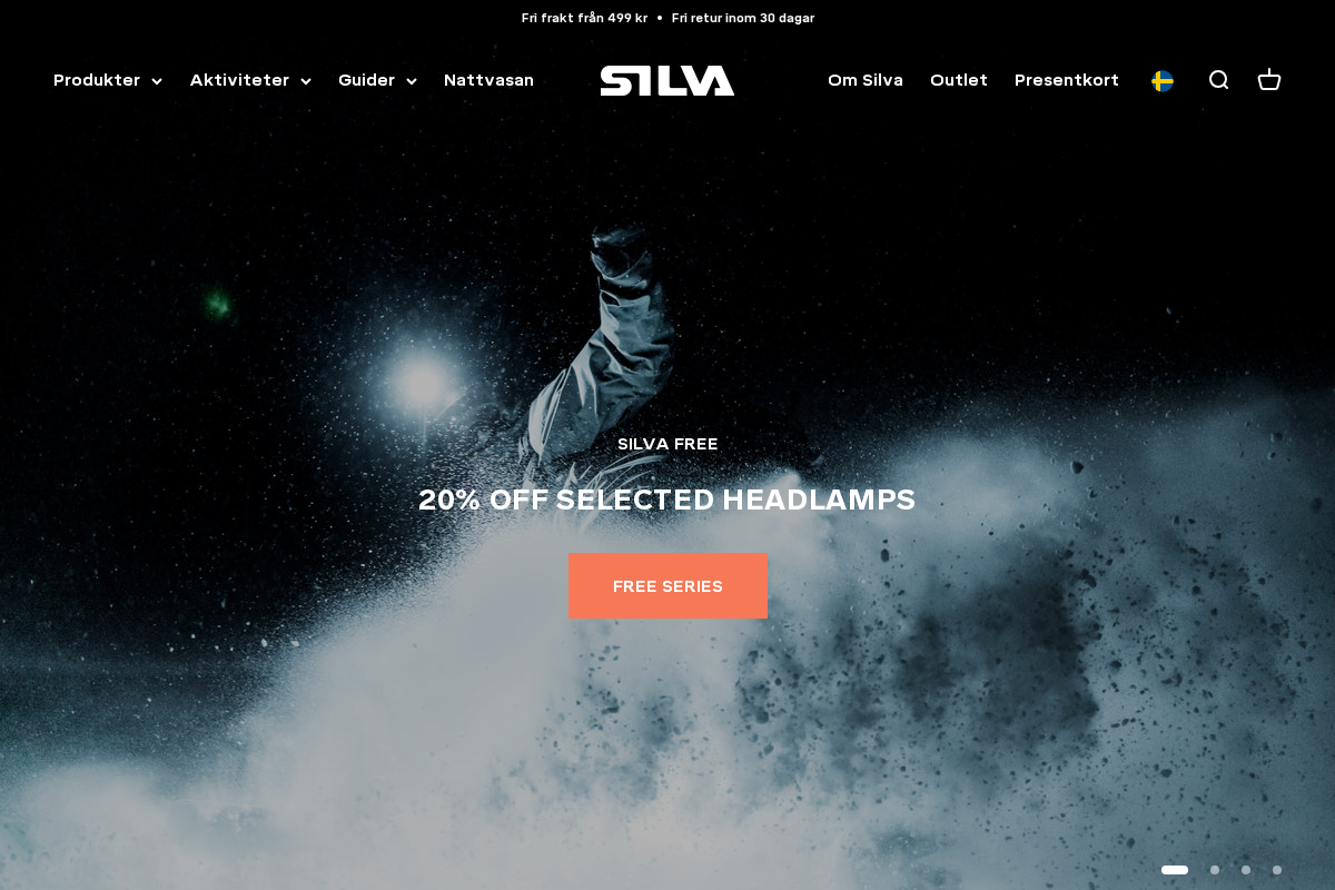 Silva Sweden homepage screenshot