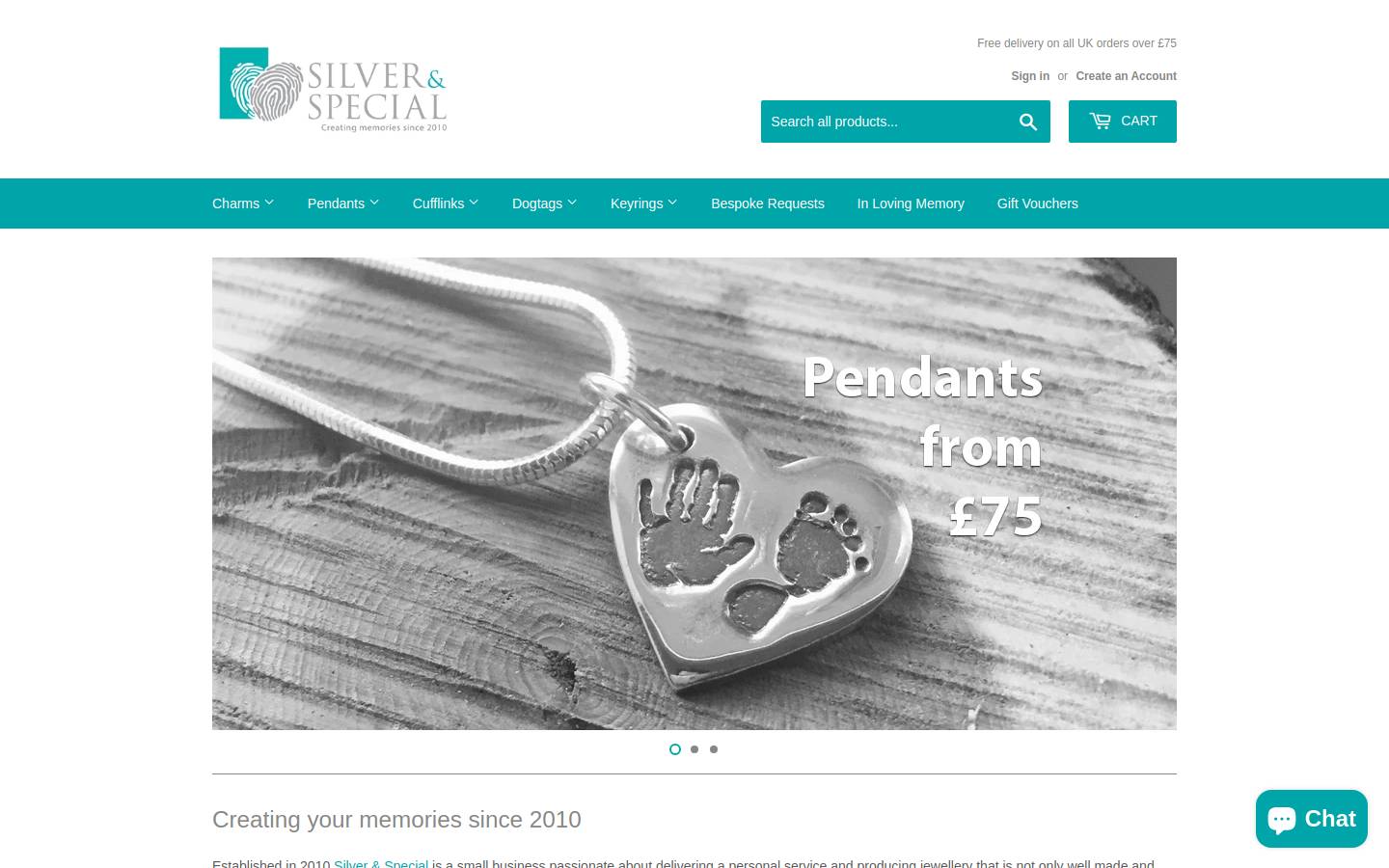 silverandspecial.com homepage screenshot