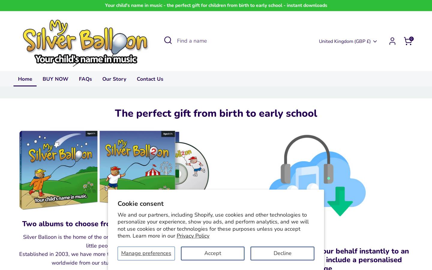 silverballoon.com homepage screenshot