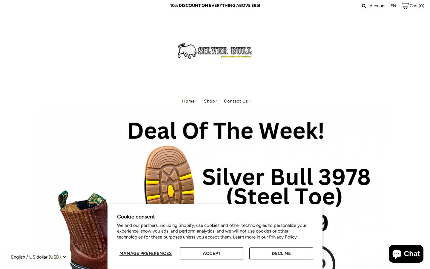 silverbullusa.com homepage screenshot
