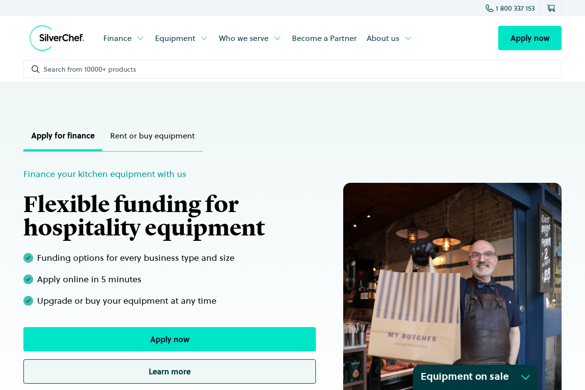 SilverChef homepage screenshot