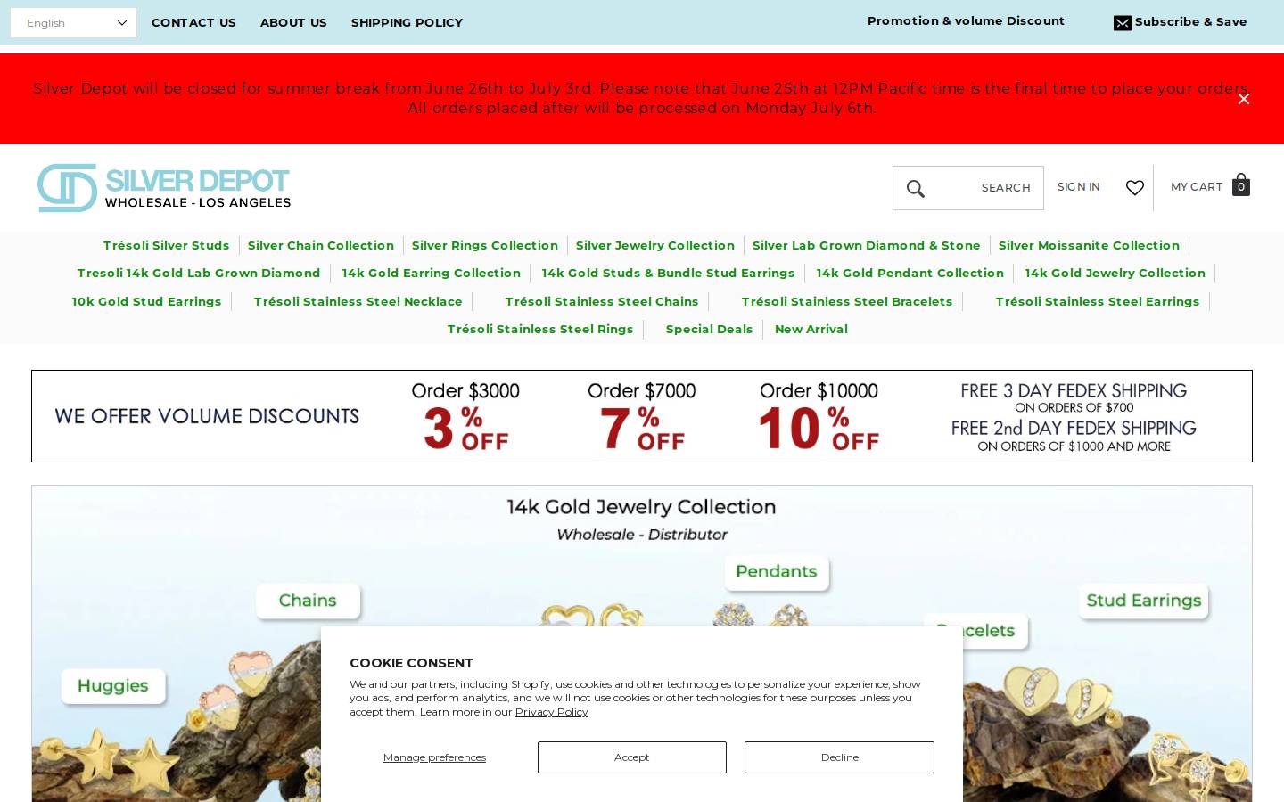 silverdepot homepage screenshot