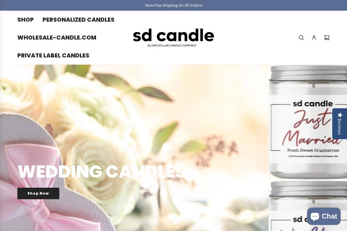 silverdollarcandle.com homepage screenshot