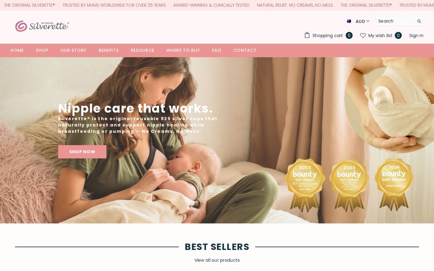 silveretteaustralia.com homepage screenshot