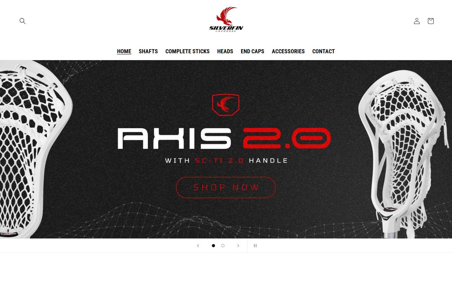 silverfinlacrosse.com homepage screenshot