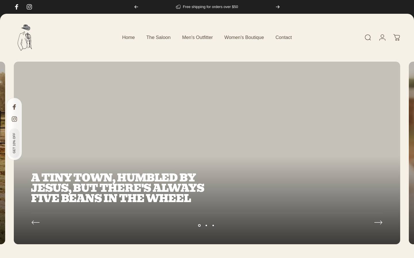 silverhatclothing.com homepage screenshot