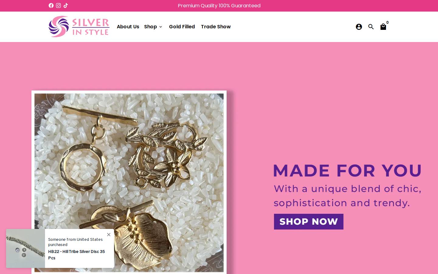 silverinstyleus.com homepage screenshot