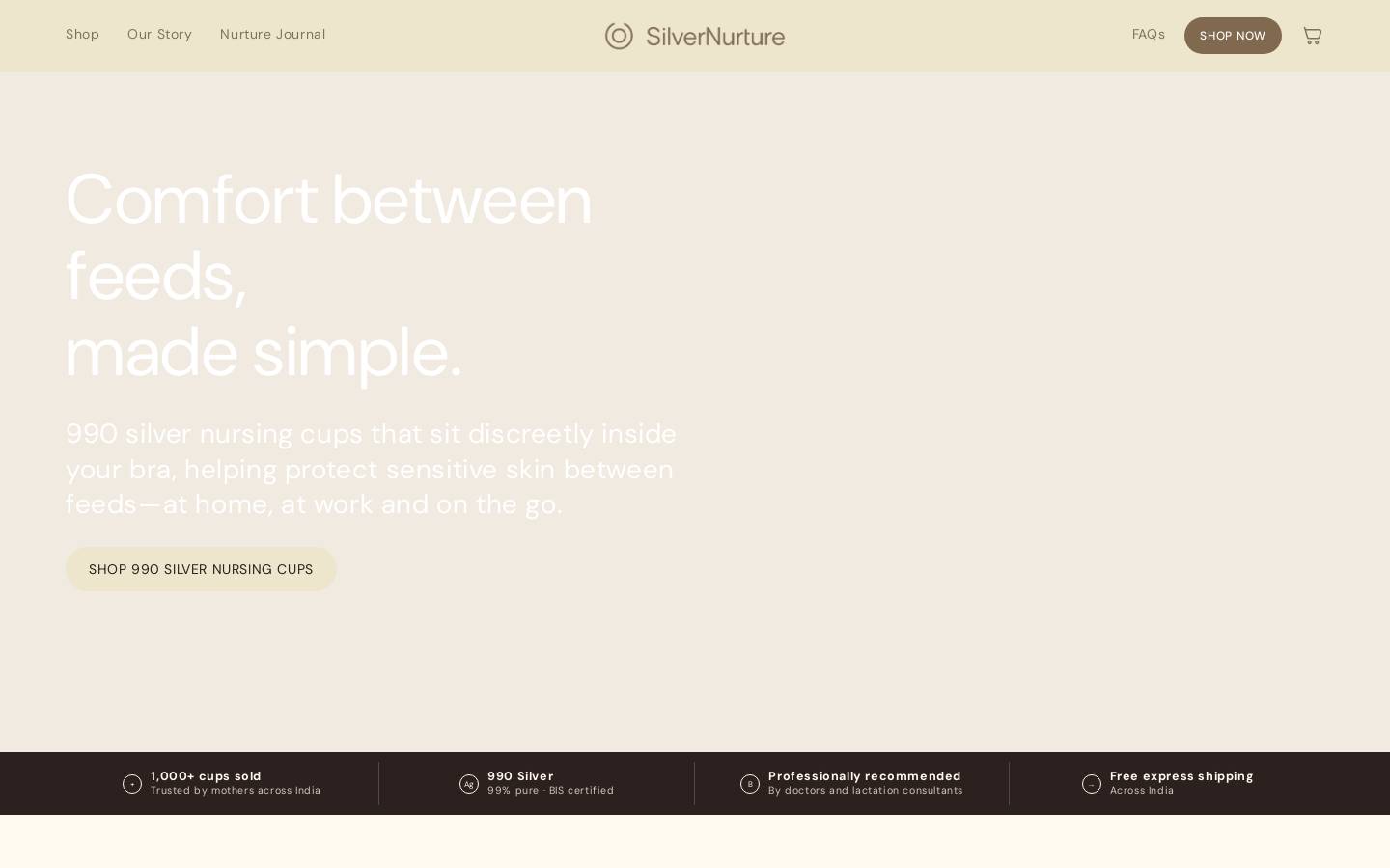 silvernurture.com homepage screenshot