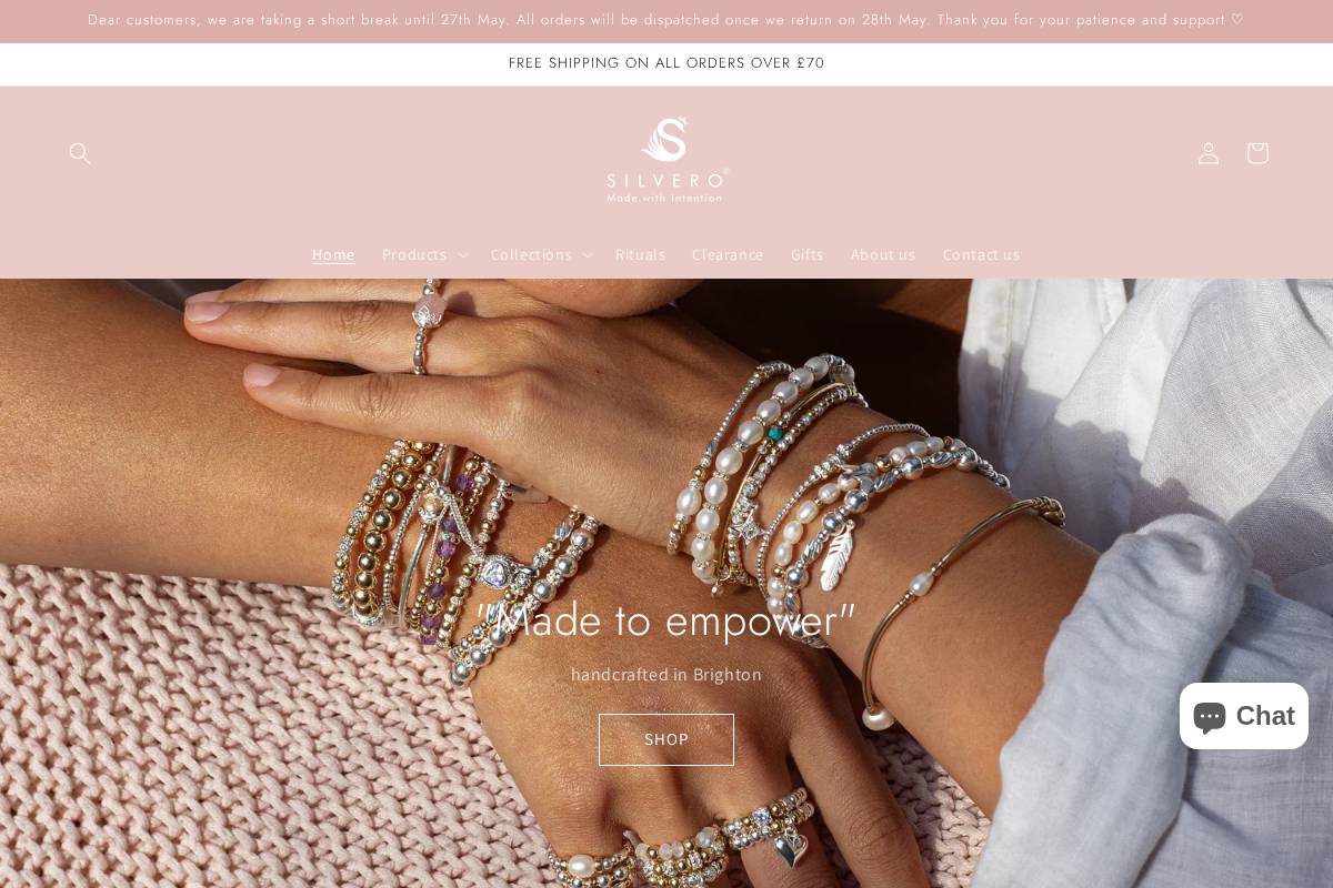 Silvero homepage screenshot