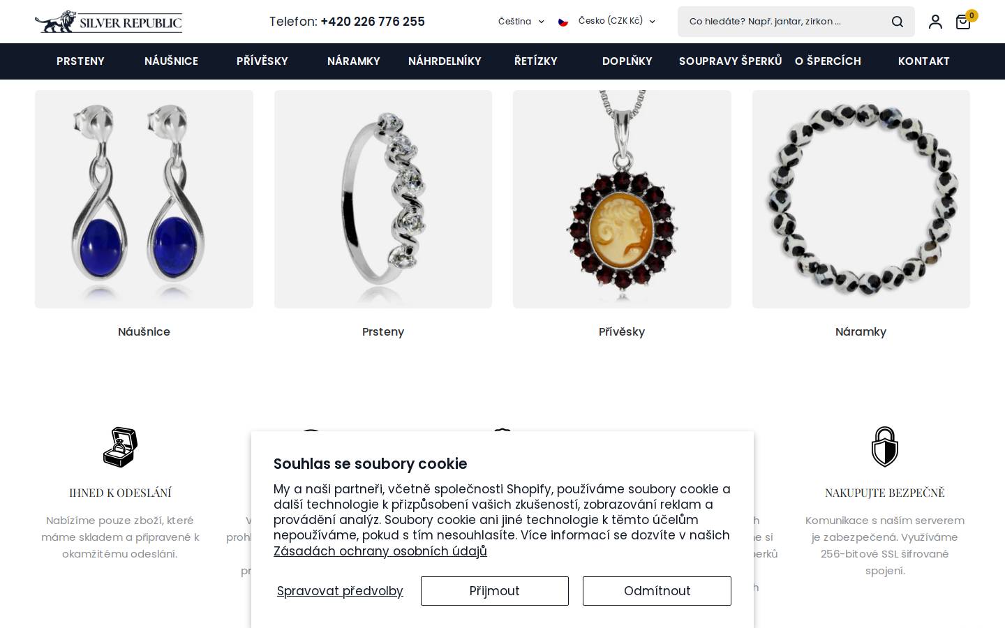 silverrepublic.cz homepage screenshot